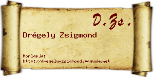 Drégely Zsigmond névjegykártya